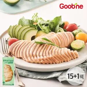 굽네 ROAD DAK 슬라이스 훈제 닭가슴살 제로 100g*15+1팩 EI03