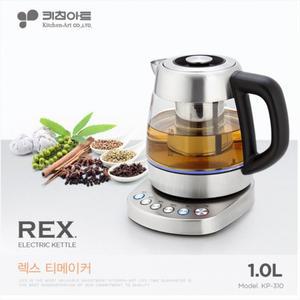 KJP  키친아트310 렉스 전기 티포트 KP-310 무선 내열유리 티메이커 1.0L 온도조절