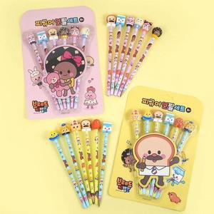 필기 B심 세트 4P 브레드이발소 랜덤발송 피규어 연필