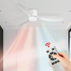 LED 거실 천장형 선풍기 실링팬 인테리어 조명 화이트 우드