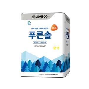 제비스코페인트 푸른솔프로 수성 외부용 황색 18L