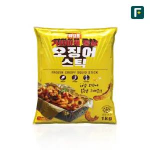 펀쿡 튀김용 가라아게 통살 오징어 스틱 튀김 1kg 오징어몸채 대용량 업소용 에어프라이어