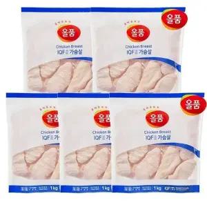 올품 IQF 닭가슴살 5kg (1kg x 5봉)