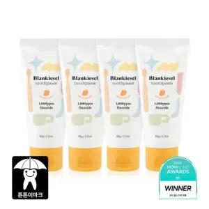 블랑키즐 치약 고불소 애플망고향 1단계  2+2 60g