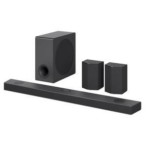 서라운드 스피커가 있는 LG 사운드 바 S95QR - 9.1.5채널, 돌비 애트모스가 홈 시어터 오디오, DTS:X, IMAX 강화, 블랙