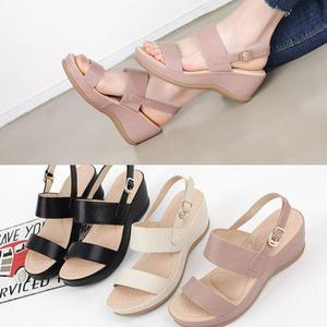 [NS홈쇼핑][애슬릿] 여성 웨지 슬링백 샌들 힐 6.5cm[29714765]