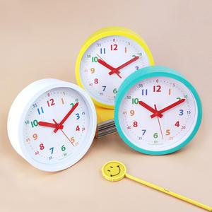 HOTCLOCK 어린이 교육용 무소음 벽 시계 아이방 학습용 유치원 시계보기 시계공부