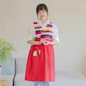 앞치마와가운 개량 한복 명절 행사 색동 원피스앞치마 어린이집 유치원 행사 AGAE129