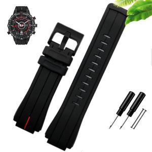 Timex 시계 조수에 대 한 고무 밴드 T2N720 TW2T76300 높은 수량 방수 실리콘 가죽 스포츠 스트랩 24*16mm