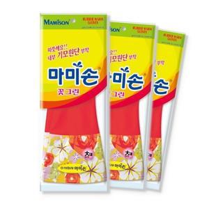 마미손 꽃그린 기모 고무장갑 (L) x 3켤레