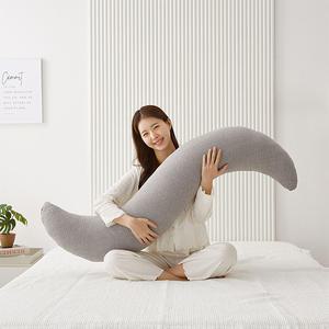 집앤콕 바디필로우 롱쿠션 순면  안고자는 긴베개 커버 그레이