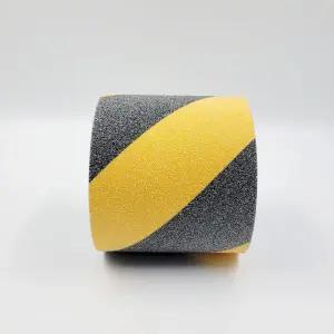 검은색 노란색 야외용 미끄럼방지 테이프(5M X 10CM)/논슬립/테이프/휠체어/경사로/계단/안전/스티커