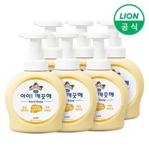 [라이온코리아]아이깨끗해 손세정제 포근한 파우더향 핸드워시 순 490ml 용기형 6개