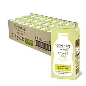 상하목장 유기농 저지방 멸균우유 200ML 24팩