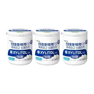 롯데웰푸드 자일리톨 랩(LAB) 워터링 용기 100g, 3개