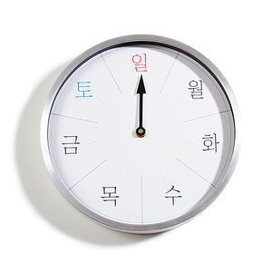 요일시계 아날로그 벽시계 어르신선물 교육용 노인 알츠하이머