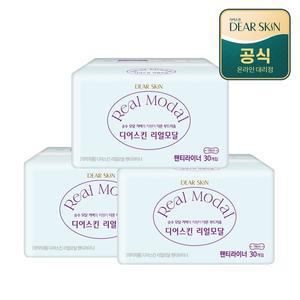 [깨끗한나라]디어스킨 리얼모달 팬티라이너 30P x 3팩