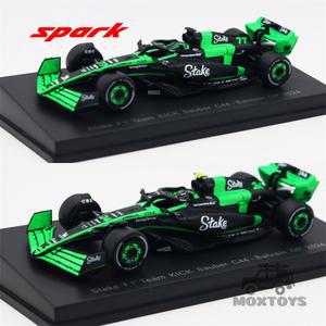 Spark 1 64 F1 스테이크 킥 Sauber C44 No 77 Valtteri / No 24 Zhou 다이캐스트 자동차 모델 컬렉션 미니어처