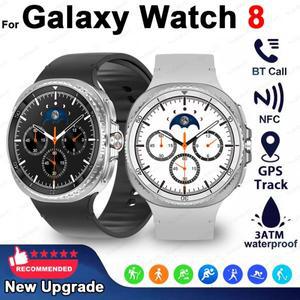2025 삼성 워치 8 스마트워치 남성용 AMOLED 스크린 블루투스 통화 GPS 트랙 심박수 3ATM 방수 스마트워치