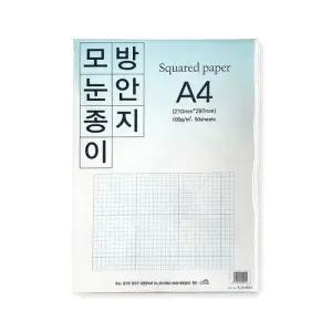 100g 모조 방안지 A4 50매) 제도지 방안지 제도용지 모눈종이