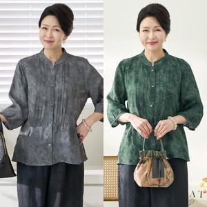 [Rosemom][엄마옷 로즈맘] 트라이핀턱인견블라우스