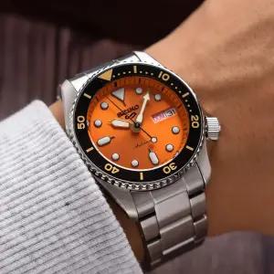 세이코 5 시계 38mm 다이버 오토매틱 오렌지 몬스터 SRPK35K1 SNK 백화점AS