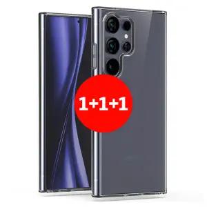 1+1+1 갤럭시S25 울트라 플러스 투명케이스 핸드폰 젤리 케이스 S931 S936 S938