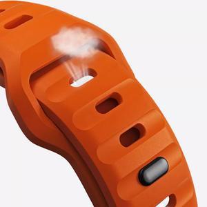 Apple Watch Ultra 2 밴드 용 방수 스트랩 49mm 44mm 45mm 42mm 41 40mm 오렌지 실리콘 팔찌 Correa iwatch 8 7 6 SE 5 4