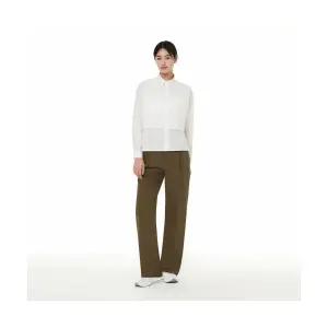 안다르 ANDAR 코튼 블렌드 하프 밴딩 원턱 와이드 슬랙스 AOPWP-34 730662