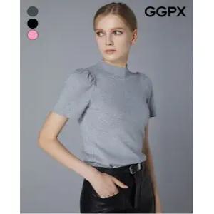 [GGPX]하프 폴라 미니 퍼프 반팔 니트 (GO8KP023F)