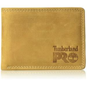 탈부착 가능한 플립 포켓 카드 캐리어가 있는 Timberland PRO 남성용 가죽 RFID 지갑