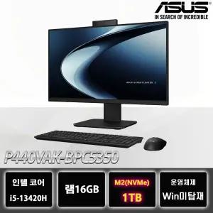 ASUS올인원 PC P440VAK-BPC5350 데스크탑 모니터 일체형 컴퓨터 피벗기능 1TB교체