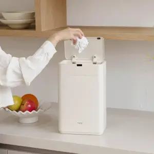 보아르 컴플릿10L 자동 센서 쓰레기통 기저귀 냄새차단 스마트 슬림 미니 밀폐 주방 냄새안나는 밀폐 휴지통 10리터 종량제 사무실 가정용 스텐