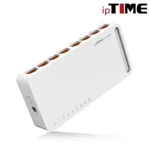 IPTIME H708A 100Mbps 8포트 스위칭허브 -후속모델 H808-