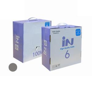 CAT6 UTP 제작용 랜케이블 100M 회색 인터넷선 IN-6UTP100G