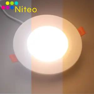 NITEO LED 삼색변환 와이드 다운라이트 3인치 4인치 겸용 12w 방습 플리커프리 매입등 간접조명 간접등