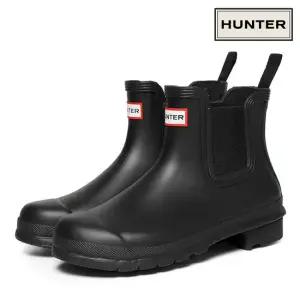 HUNTER 오리지널 첼시 레인부츠 장화 블랙 WFS2078RMA-BLK