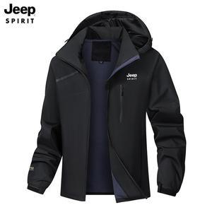 JEEP SPIRIT  봄 가을 남자 스포츠 등산복 후드 집업 바람막이 자켓