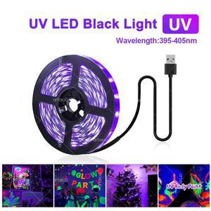 USB UV LED 스트립 라이트 어두운 Led 블랙 385-400nm 할로윈 형광 파티
