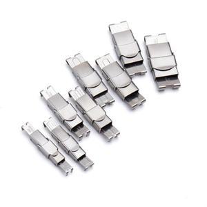 10PCS 스테인레스 시계 DIY 조각 코드 용품 가죽 액세서리 쥬얼리 팔찌 비즈 걸쇠 스틸 만들기 커넥터