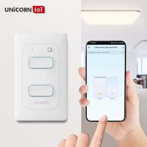 유니콘IoT 2구 스마트 벽스위치 무선원격제어 TS-SW2