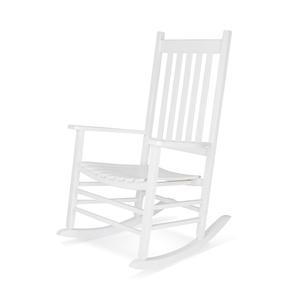 샤인 컴퍼니 버몬트 포치 로커, 하이백 우드 흔들의자, 화이트
