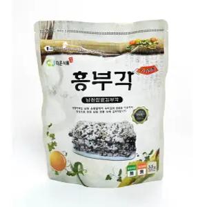 흥부각 기가막혀 남원찹쌀 김부각 가정용 55gx10 팩 명절선물 술안주 맥주안주