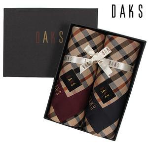 [롯데백화점]닥스 남녀 손수건 2매세트 기본체크 2번