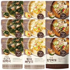 아워홈 즉석국 300g (소고기 미역국 3개 + 황태 해장국 3개 + 차돌 된장찌개 3개)