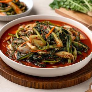[보성녹차김치]얼갈이+열무김치 1kg 전라도 보성엔 녹차 별미 김치 / 국내산 100% / 당일제조 / HACCP 인증