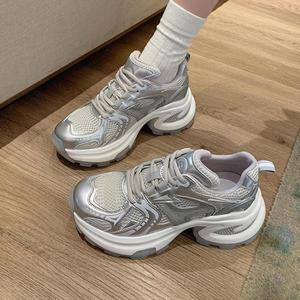 [다잇템]여자 FW 5cm 어글리 키높이 볼드굽 운동화