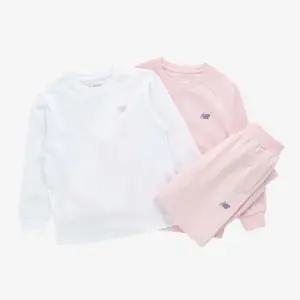 뉴발란스키즈트레이닝세트 PQC NK9YFB102U-25 베이직 에센셜 3PCS 런보이 스웨트셋업