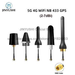 1Pcs 야외 방폭 안테나 5G 4G LTE 2.4Ghz 433Mhz GPS GSM WiFi 고 이득 캐비닛 DTU 공중 SMA 남성 케이블