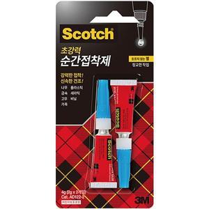 AD122-2 스카치 초강력 순간 접착제 2g X 2 (젤타입)